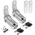 2 Pack Cabinet Lock with Keys, 1-1/8” RV Storage Locks Keyed Alike, RV Locks for Storage Door, Camper Cabinet Toolbox RV Cam Locks with Manual