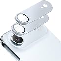 2 Pack Camera Lens Protector for iPhone 17 Air,[Not Easy to Breakn ] AR Tempered Glass Strong Adsorption Metal Camera Cover Screen-Light Blue