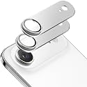 2 Pack Camera Lens Protector for iPhone 17 Air,[Not Easy to Breakn ] AR Tempered Glass Strong Adsorption Metal Camera Cover Screen-Silvery