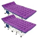 COLMERD 2 Pack Camping Cot with Mattress, Comfortable Sleeping Cot