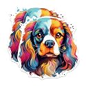 (2 Pack) Cavalier King Charles Spaniel Dog Breed Stickers - 5 Inches On Longest Side - Choose from Over 100 Dog Breeds - for Cars, Trucks, Skateboards, Laptops - Made in USA - BMCS1817