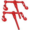 FAHKNS 2 Pack Chain Binder, 3/8-1/2 Inch Chain Binder, Ratchet Binder with 9200LBS Safe Working Load and 33000LBS Breaking Strength, Load Binder for Industrial Agricultural Traction Applications