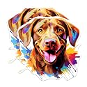 (2 Pack) Chesapeake Bay Retriever Dog Breed Stickers - 5 Inches On Longest Side - Choose from Over 100 Dog Breeds - for Cars, Trucks, Skateboards, Laptops - Made in USA - BMCS1823