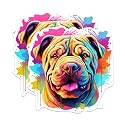 (2 Pack) Chinese Sharpei Dog Breed Stickers- 5 Inches On Longest Side - Choose from Over 100 Dog Breeds - for Cars, Trucks, Skateboards, Laptops - Made in USA - BMCS1826