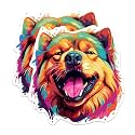 (2 Pack) Chow Chow Dog Breed Stickers - 5 Inches On Longest Side - Choose from Over 100 Dog Breeds - for Cars, Trucks, Skateboards, Laptops - Made in USA - BMCS1831