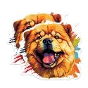 (2 Pack) Chow Chow Dog Breed Stickers - 5 Inches On Longest Side - Choose from Over 100 Dog Breeds - for Cars, Trucks, Skateboards, Laptops - Made in USA - BMCS1828