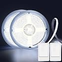 2 Pack 6.6Ft COB LED Strip Lights Battery Powered for Cabinet (Cool White)