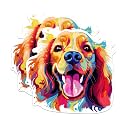 (2 Pack) Cocker Spaniel Dog Breed Stickers - 5 Inches On Longest Side - Choose from Over 100 Dog Breeds - for Cars, Trucks, Skateboards, Laptops - Made in USA - BMCS1834