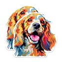 (2 Pack) Cocker Spaniel Dog Breed Stickers - 5 Inches On Longest Side - Choose from Over 100 Dog Breeds - for Cars, Trucks, Skateboards, Laptops - Made in USA - BMCS1832