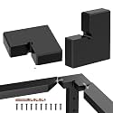 2 Pack Corner Connector for Stainless Steel Flat Handrail, Black