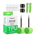 2 Pack CYCLAMI Bike Tire Tube for 700C Road / MTB26/27.5/29 / Gravel, TPU Bike Inner Tube with 45/60/65/80/85mm Presta Valves, Ultra-Light TPU Inner Tube(Include Patch Repair Kits)