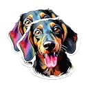 (2 Pack) Dachshund Dog Breed Sticker - 5 Inches On Longest Side - Choose from Over 100 Dog Breeds - for Cars, Trucks, Skateboards, Laptops - Made in USA - BMCS1844