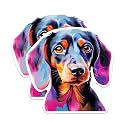 (2 Pack) Dachshund Dog Breed Stickers - 5 Inches On Longest Side - Choose from Over 100 Dog Breeds - for Cars, Trucks, Skateboards, Laptops - Made in USA - BMCS1842