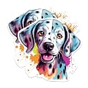 (2 Pack) Dalmatian Dog Breed Stickers - 5 Inches On Longest Side - Choose from Over 100 Dog Breeds - for Cars, Trucks, Skateboards, Laptops - Made in USA - BMCS1846