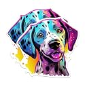 (2 Pack) Dalmatian Dog Breed Stickers - 5 Inches On Longest Side - Choose from Over 100 Dog Breeds - for Cars, Trucks, Skateboards, Laptops - Made in USA - BMCS1845