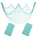 2 Pack Decoractive Fishing Net, Light Blue Fish Nets for Party Decorations