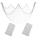 2 Pack Decoractive Fishing Net, Off White Fish Nets for Party Decorations