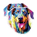 (2 Pack) Doberman Pinscher Dog Breed Stickers - 5 Inches On Longest Side - Choose from Over 100 Dog Breeds - for Cars, Trucks, Skateboards, Laptops - Made in USA - BMCS1847