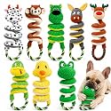 2 Pack Dog Rope Toys, Squeaky Plush Tug and Chew Toys for Medium Large Dogs