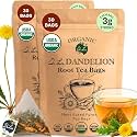 2 Pack of Dr. Lu's Organic Dandelion Root &amp; Leaf Tea | Natural Liver &amp; Detox Support | 60 x 3g Corn Fiber Pyramid Bags (No Plastic, No Nylon)