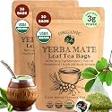 2 Pack of Dr. Lu’s Organic Yerba Mate Tea | High-Altitude Grown in Argentina | Naturally Caffeinated Clean Energy & Focus | 60 x 3g Vitality Brew Corn Fiber Pyramid Bags (No Plastic, No Nylon)