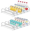 2 Pack Drink Organizer for Fridge, Self Pushing Fridge Drink Organizer