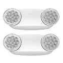 2 Pack Emergency Light, Wall Mount, UL 924 Certified, Battery Backup, 2 Bug Eye Heads, Commercial Lighting Fixtures