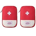 2 Pack Empty First Aid Kit Bag Mini First Aid Pouch Portable First Aid Bags Travel Medicine Pouches for Medical Kit Emergency Pill Organizer Box Outdoor Home Office Car Boat Camping Hiking