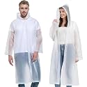 2 Pack EVA Raincoat Reusable Rain Windbreaker Hoodie Long Rain Wear Packable Pullover Rain Jackets Men Women