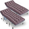 COLMERD 2 Pack Extra Large Cot 79" L x 32" W x 18" H Camping Cot with Comfortable Mattress XXL Sleeping cots for Adults 2 Person Camping Cots Include Carry Bag for Adults Hiking Camping Indoor Outdoor