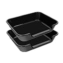 2 Pack Extra Large Dog Litter Box Pan Tray (ABS Material), Low Entry Jumbo Senior Litter Boxes for Multiple Kitten Big Cats, Pet Safe Indoor Dog Potty (Black, 24" L x 20" W)