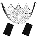 2 Pack Fish Net Decorations, 80x40 Inch Black Fishing Net Decor for Party