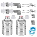 2-Pack Float Valve, 1/2" to 3/4'' 1" 304 Stainless Steel Fully Automatic Water Level Controller Water Float Valve for Water Tank,Pool,Water Tank, Livestock Troughs