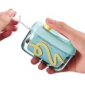 2 Pack Floss Pick Dispenser,Automatic Floss Picks Organizer Refillable Floss Dispenser Without Floss Picks (Green-A)