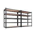 2-Pack Garage Shelving, 5-Tier Adjustable Metal Storage Shelves, Utility Steel Storage Shelf for Garage, Warehouse, Pantry, Basement, Industrial &amp; Workshop Organization,71" H x 45.6" W x17.7 D