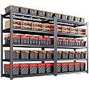 2-Pack Garage Shelving-Adjustable Metal Storage Shelves, 71"Hx46"Wx18"D