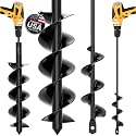 2 Pack Garden Auger Drill Bit for Planting 1.6x16 & 3.5x16 Inch