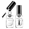 2 Pack Glossy Top Coat Clear Nail Polish, Quick Dry No Need Lamp