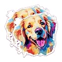 (2 Pack) Golden Retriever Dog Breed Stickers - 5 Inches On Longest Side - Choose from Over 100 Dog Breeds - for Cars, Trucks, Skateboards, Laptops - Made in USA - BMCS1863