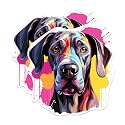 (2 Pack) Great Dane Dog Breed Stickers - 5 Inches On Longest Side - Choose from Over 100 Dog Breeds - for Cars, Trucks, Skateboards, Laptops - Made in USA - BMCS1869