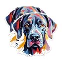 (2 Pack) Great Dane Dog Breed Stickers - 5 Inches On Longest Side - Choose from Over 100 Dog Breeds - for Cars, Trucks, Skateboards, Laptops - Made in USA - BMCS1866