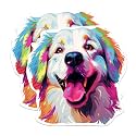 (2 Pack) Great Pyrenees Dog Breed Stickers - 5 Inches On Longest Side - Choose from Over 100 Dog Breeds - for Cars, Trucks, Skateboards, Laptops - Made in USA - BMCS1871