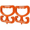 2-Pack Grocery Bag Carrier, Heavy Duty Grocery Bag Holder, Each Holds Up to 100lbs – Comfortable Grip for Carrying Shopping Bags, Grocery Bags, Buckets & More (Orange)