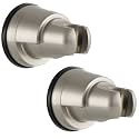 2-Pack Handheld Shower Head Holder, Vacuum Suction Holder, Brushed Nickel