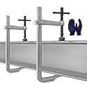 2-Pack Heavy Duty 12" Inch F-Style Welding Clamps w/Replaceable Pad, 5-1/2-Inch(140mm) Deep Throat, Bar Size 1-1/5" * 3/5" Drop Forged Steel Bar Clamps, 2900LB Clamping Force