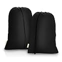 2 Pack Heavy Duty Large Laundry Bag 28x45 inch Extra Hamper Bag Dirty Clothes Organizer Drawstring Cloth Laundry Bag for Travel Camp Home College Dorm Drying Do Not Exceed 176℉ Black