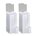 2 Pack Holder for Clorox Toilet Wand, Compatible with Clorox Toilet Wand Holder only, White & Gray