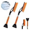 2 Pack Ice Scrapers Portable Snow Brush for Car Windshield 24.7"
