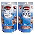 2 Pack - Instant Smile Natural Shade Comfort Fit Flex Veneers - Fix Your Smile from the Comfort of Your own Home in just Minutes! Hand Crafted