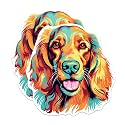 (2 Pack) Irish Setter Dog Breed Stickers - 5 Inches On Longest Side - Choose from Over 100 Dog Breeds - for Cars, Trucks, Skateboards, Laptops - Made in USA - BMCS1877